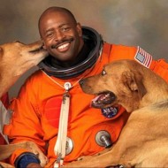 Leland Melvin and dogs