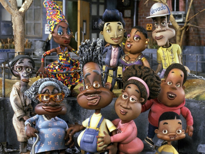 funny looking black cartoon characters